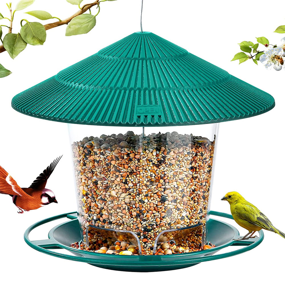 1pcs Hanging Plastic Green Safe Nontoxic Bird Feeder Outdoor Garden Decor 2019ne 