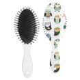 thumbnail image 2 of Boho Owl Hair Brush - Watercolor Owl Artwork on Ergonomic Handle, Smoothing Brush for Wet & Dry Hair, 2 of 5