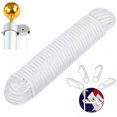 thumbnail image 1 of Grevis 50 Ft Flagpole String Kit Nylon Rope 1/4 Inch Flagpole Line Rope with 12 Flag Pole Hooks for Swing, Flagpoles, Climbing, Camping, 1 of 5