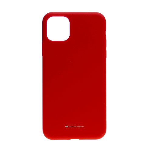 TopSave GOOSPERY Liquid Silicone Jelly Rubber Bumper Case with Soft Microfiber Lining For iPhone 12, iPhone 12 Pro (6.1"), Red