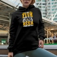 thumbnail image 2 of I Rescue Fish from Water, Beer from Batter, Fishing Lover, Black Hooded Sweatshirt or Hoodie, 3XL, 2 of 5