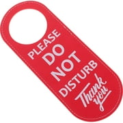 CCOCC Double Sided Do Not Disturb Door Sign, Durable Leather Hotel Doorknob Hanger, Privacy Hanging Board for Home, Office, and Hotel Room