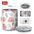 thumbnail image 4 of Floral 12oz Stainless Steel Coffee Mug – Double-Wall Insulated Cup with Spill-Resistant Lid, 360° Full-Print Design, Keeps Drinks Hot & Cold for Home, Office, Travel,Thanksgiving,Christmas, Spring, 4 of 5