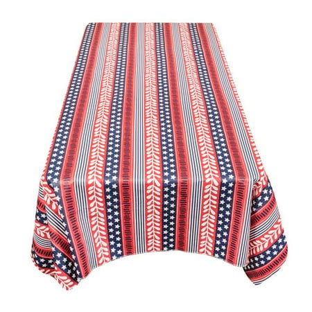 

DFLN-70-AM 52 x 52 in. Americana Vinyl Flannel Backed Tablecloth in Red White & Blue