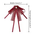 thumbnail image 2 of DARING DIVA Women's Ribbon Lace Bow Tie Pre-Tied Corsage Bow Tie Wine Red, 2 of 5