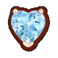 thumbnail image 3 of ANGARA Natural 1.8 ct Aquamarine Solitaire Heart Stud Earrings in 14K Rose Gold for Women (Size-7mm) | March Birthstone, Birthday, Anniversary, Jewelry Gift for Women | Natural Aquamarine Earrings, 3 of 7