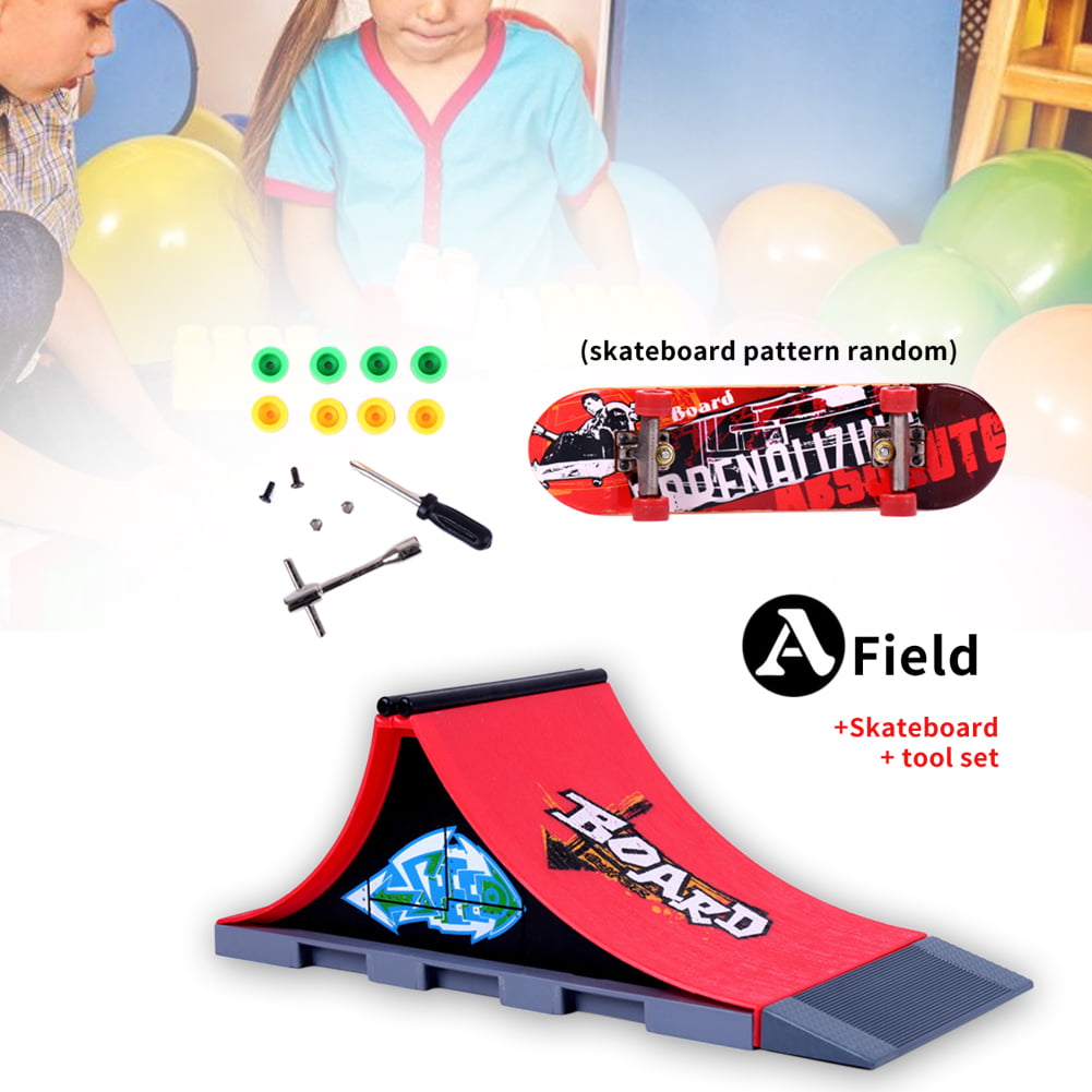 Details about   1 Set Mini Fingerboard Ramp Park Kit Training Props Kids Toy Set 