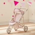 thumbnail image 3 of Olivia's Little World Polka Dots Princess Doll Jogging Stroller, Pink, 3 of 11