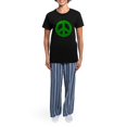 thumbnail image 4 of CafePress - Irish Peace Symbol Women's Dark Pajamas - Women's Short Sleeve Print T-Shirt and Pants Dark Cotton Pajama Set, 4 of 7