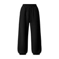 thumbnail image 5 of Guluxicc Women's Wide Leg Sweatpants with Pockets Drawstring Elastic Waist Solid Casual Sweatpants for Everyday Fall Winter, 5 of 5