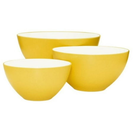Noritake Wood - Noritake Colorwave Mustard Bowl Set, 3-piece