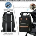 thumbnail image 4 of Diaper Bag Backpack for Women Large Capacity with Insulated Pockets Multifunctional Diaper Bags For Baby Girl Boy Waterproof Baby Bags For Mama Maternity Travel Bag Black, 4 of 4