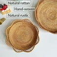 thumbnail image 2 of Rattan Fruit Basket for Kitchen Bathroom Bedroom,Storage Organization Basket,Boho Home Decor, Table Centerpiece Decorative Bowl,3PCS,12"X12"X2.3", 2 of 8