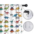 thumbnail image 4 of Blackout Kids Curtains,White Cartoon Fantasy Dinosaurs Pattern Childrens Insulated Curtains Set Of 2,Bedroom Essentials,Toddler Room Decor 42"x54", 4 of 5