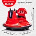 thumbnail image 4 of Yesfashion Ride on Bumper Car, Electric Ride on Car Toys with Remote Control, Safety Belt, Music, Flashing Lights, 360 Degree Spin, Exciting Game for Kids, 4 of 8