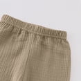 thumbnail image 5 of UngA Kids Baby Boys 2Pcs Summer Outfits Short Sleeve Henley T-Shirt Tops Elastic Waistband Pants Set Toddler Cotton Linen Spring Clothes (Brown,2-3 Years), 5 of 6