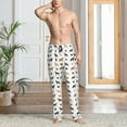thumbnail image 5 of Uemuo Labrador Retriever Dog Pattern Men's Wide Leg Palazzo Lounge Pants with Pockets Light Weight Loose Comfy Casual Pajama Pants-XX-Large, 5 of 9