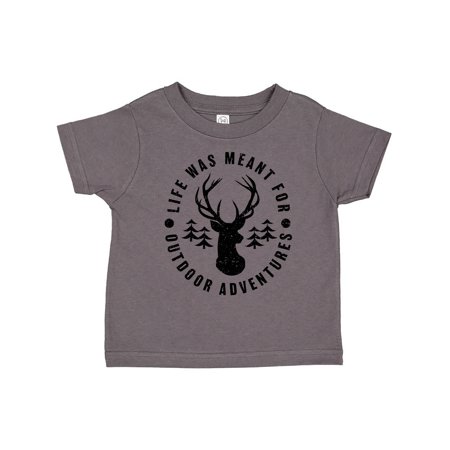 

Inktastic Life Was Meant for Outdoor Adventures with Deer Gift Toddler Boy or Toddler Girl T-Shirt
