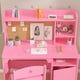 thumbnail image 5 of QinaQin Escritorio infantil con silla y alzada, mesa de estudio con gabinete de almacenamiento, ideal para niños de 3 a 12 años, 5 of 7