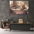 thumbnail image 6 of Mudket Framed Leopard in Floral Tile Bathroom Canvas Wall Art, Funny Leopard Print Bathroom Wall Decor, Animal Wall Art for Home, Ready to Hang - 12"L x 8"W, 6 of 10