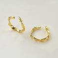 thumbnail image 4 of 2x Pendientes Irregular Hermoso Simple Único Joyería Mujer Oro S Fernando Aretes, 4 of 8