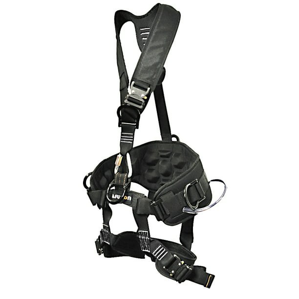 Fusion Climb Tac-Scape Heavy Duty Tactical Full Body Padded Y Style Rescue  Harness Black Size M