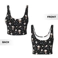 thumbnail image 6 of Rateoe cute Skull bone Print Womens' Sports Bras Scoop Neck Sports Vest- Padded U Back Seamless High Impact Support, 6 of 7