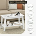 thumbnail image 4 of Industrial 2-Tier Coffee Table, 31.5" Narrow Storage Side Table with Rustic Finish for Living Room & Bedroom., 4 of 8