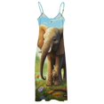 thumbnail image 5 of Colorful Elephant Flower Sleeveless Dress for Women Clothing Female Women's Summer Skirt, 5 of 7
