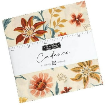 Cadence Charm Pack by Crystal Manning ; 42 - 5" Precut Fabric Quilt Squares