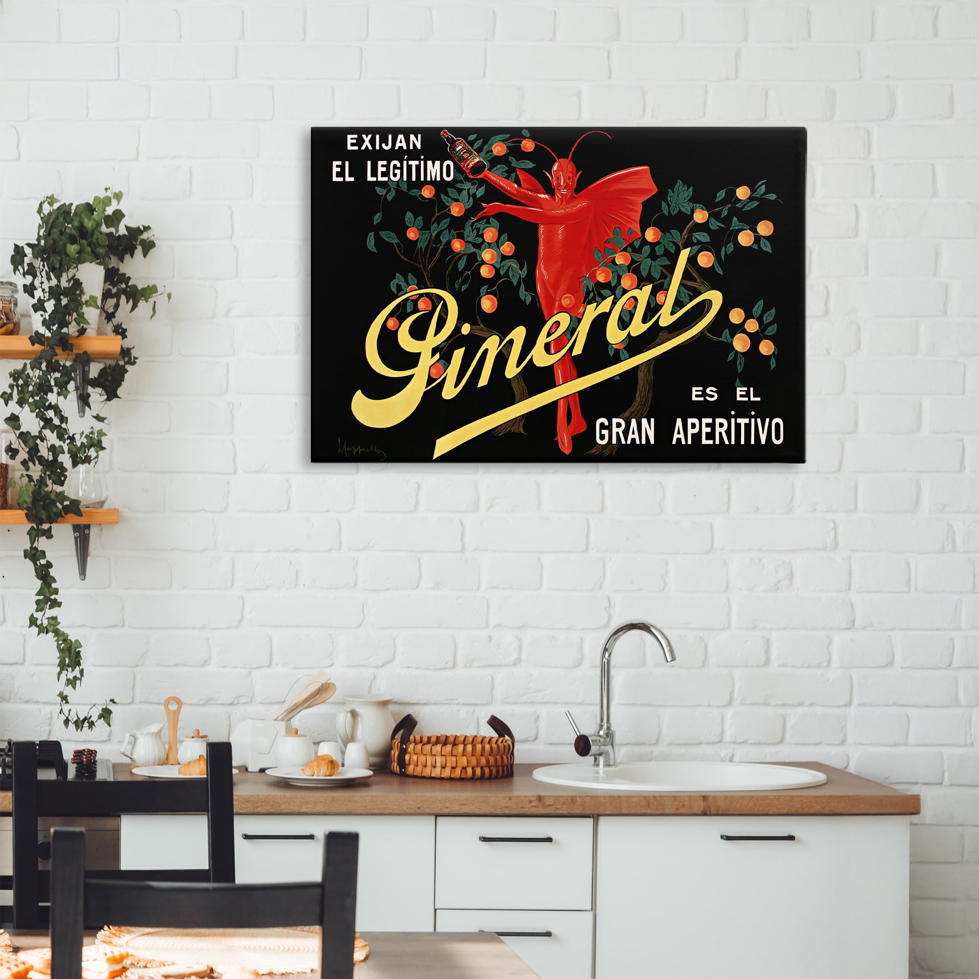 Stupell Industries Aperitif Poster with Character Canvas Wall Art, design by Leonetto Cappiello