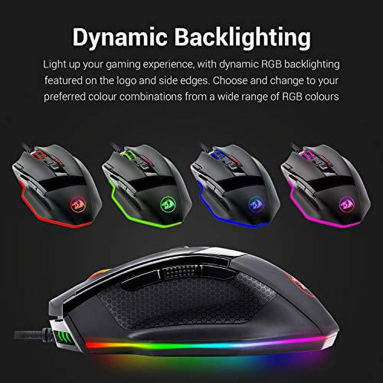 Redragon M990 MMO Gaming Mouse, 32000 DPI High Precision Wired RGB Gamer  Mouse w/23 Programmable Buttons, 16 Side Macro Keys, Software Supports