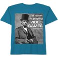 thumbnail image 1 of Jem Boys Abe Lincoln Video Game Graphic Camiseta, Azul, S, 1 of 1