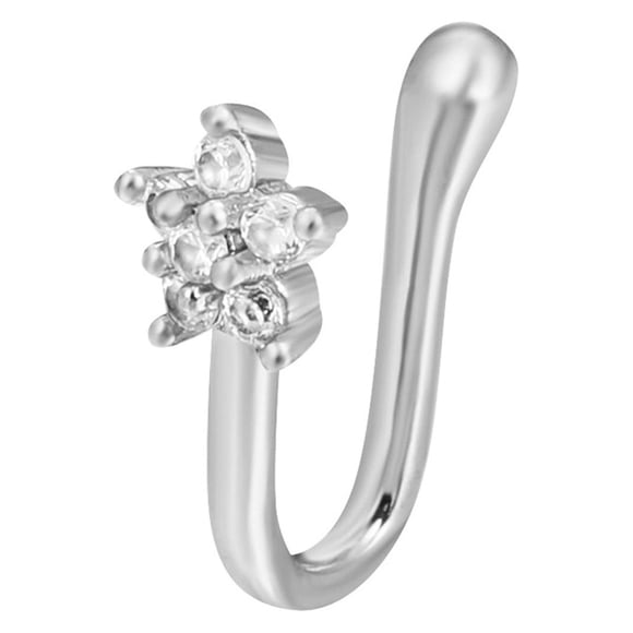 Xihbxyly Aros Nasales con Clip, Elegantes Aros Sin Perforar, Ajustables, Cómodos de Acero Inoxidable, Ideales para Cumpleaños, Aniversarios y San Valentín. Accesorio de Moda para Mujer.