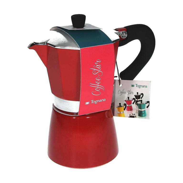 Tognana Coffee Star Red Moka Pot (6 Cups) - Percolating pots! – Widgeteer  Inc Shop