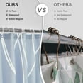thumbnail image 6 of Light Blue Shower Curtain for Bathroom with Hooks, Shower Curtain Set, White Stripe Bath Curtains Decorative Shower Curtains Water Repellent Washable, 72 x 72, 6 of 6