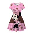 thumbnail image 1 of New Girls Dress Cute Minnie Kids Baby Girls Vestidos Ropa Dibujos animados Mickey Print Summer Dot Manga corta Niños Ropa 2-10Y4T (Tag120) Gao Jinjia LED, 1 of 2