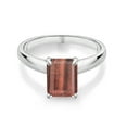 thumbnail image 2 of Gem Stone King 2.00 Ct Emerald Cut Red Tiger Eye 10K White Gold Ring, 2 of 4