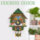 thumbnail image 3 of Reloj de pared de cuco de madera péndulo oscilante artesanía colgante de madera tradicional decoración para el hogar restaurante vida, 3 of 8