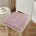 thumbnail image 5 of Soft Plush Chair Cushion with Faux Weave Feel Seat Cushion for Indoor Dining and Kitchen Chairs (16" x 17", Purple), 5 of 6