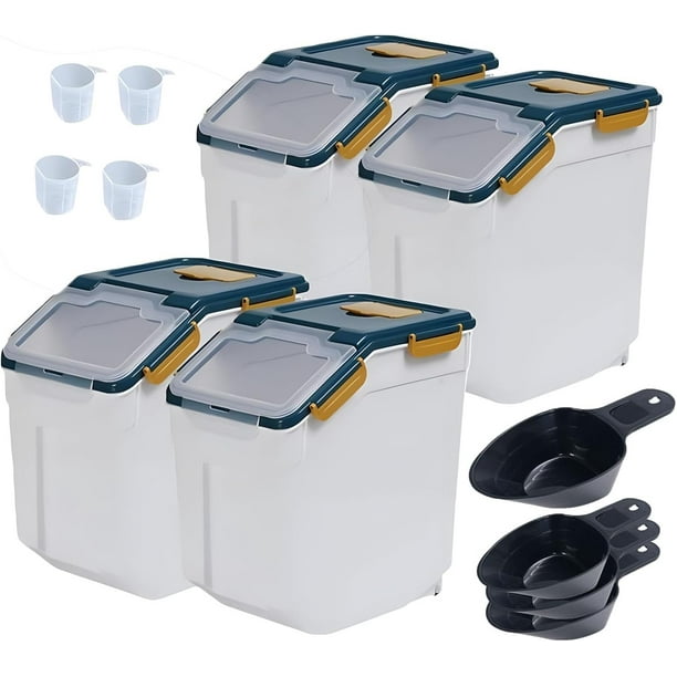 Recipiente de almacenamiento de harina AnRui de 11,3 kg, hermético para arroz, sin BPA