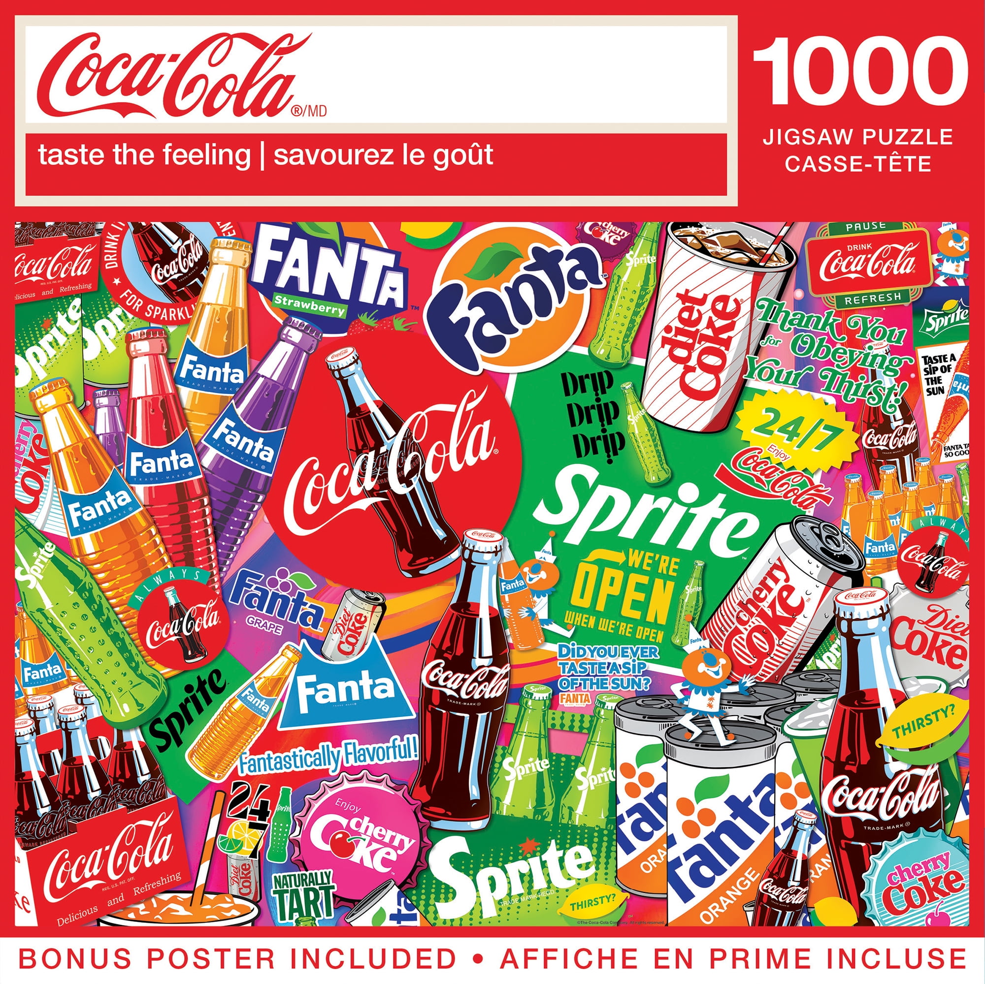 ジグソーパズル 1948 Coca-Cola puzzle &  Frame. MasterPieces Coca-Cola Jigsaw Puzzle, 1000-Piece Taste the Feeling