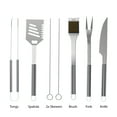 thumbnail image 2 of Home-Complete 7-Piece Stainless-Steel BBQ Cooking Utensils Set with Case, 2 of 8