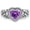 7, variant on Natural Amethyst Ring for Women 7mm Heart Shaped Healing Amethyst Rings 925 Sterling Silver