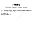 thumbnail image 2 of CMX Rear Disc Brake Rotors Pair for Car Audi A4 Quattro S5 S4 K8-100889, 2 of 8