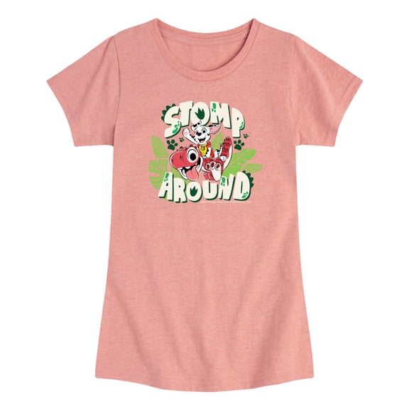 Paw Patrol: The Dino Movie - Stomp Around - Toddler Girls Fitted Short Sleeve T-Shirt