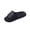 Black, variant on Black Mens Soft Sole Solid Color Slippers Indoor Thick Comfort Fashion