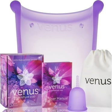 VENUS Menstrual Cup, BPA-Free & 100% Medical Grade Silicone Period Cup, Small, 1-Pack
