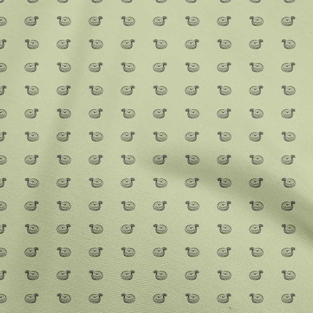 oneOone Soie Tabby Vert Clair Tissu Minimal Rétro Regarder Robe Tissu Tissu Imprimé par la Cour 42 Pouces de Large
