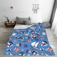 thumbnail image 6 of Throw Blanket for Couch Sofa and Bed, Colorful Sailing Ship Super Soft Plush Throw Blanket, Fuzzy Cuteness Comfy Warm Washable Flannel Blanket & Throws for All Season 50"x40", 6 of 7